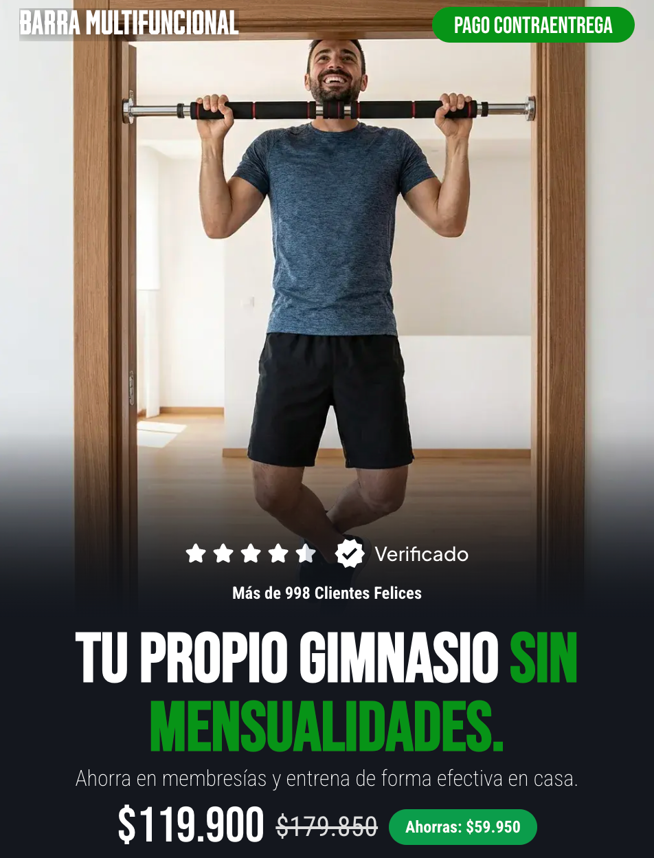 Barra multifuncional - Un gimnasio completo en un solo espacio
